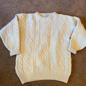 Ivory Men’s Sweater from Ireland Cozy Warm Large